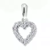 Zlatý prívesok srdca so zirkónmi DZ0020W