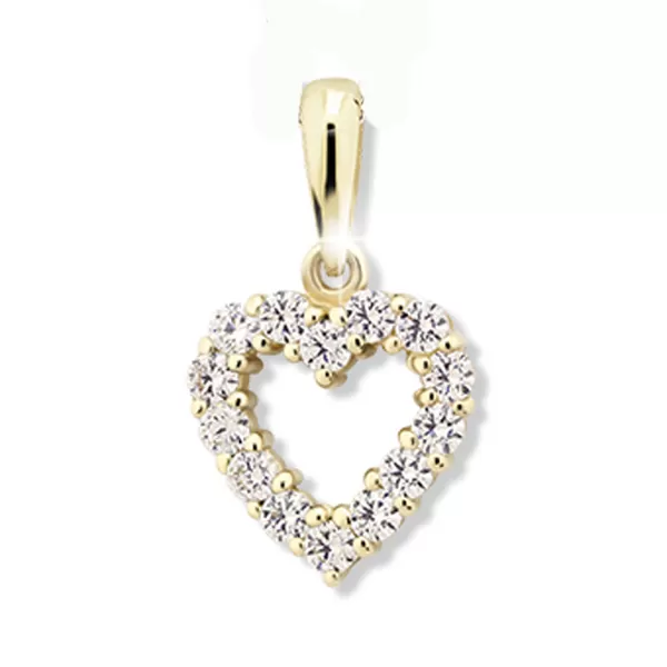 Srdce so zirkónmi DZ0020Y