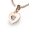 Zlatý prívesok srdca 10874-CV-ZIR