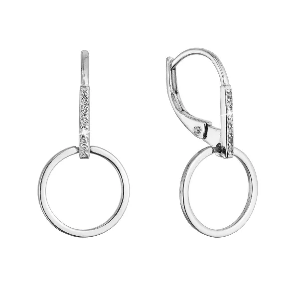 Strieborné náušnice visiaci krúžok 11539.1