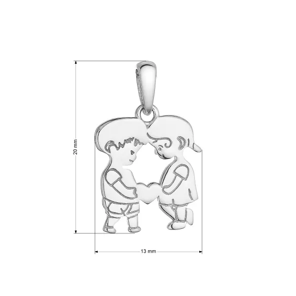 Strieborný prívesok priateľstva 64004