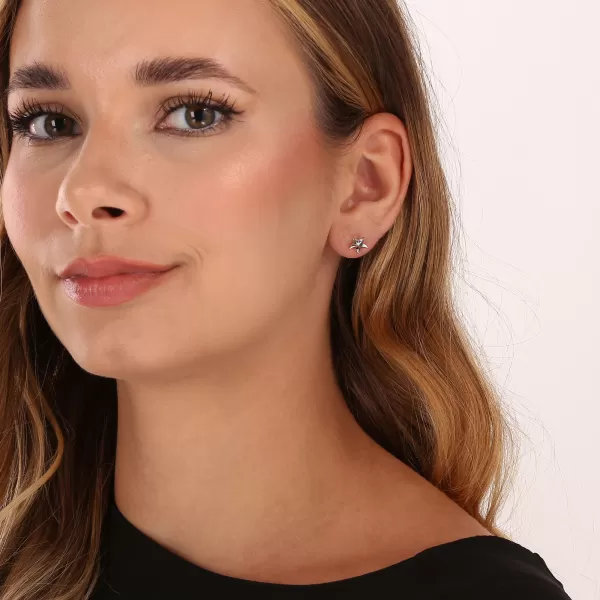 Strieborné náušnice hviezdičky 61044