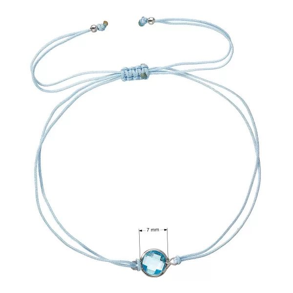 Textilný náramok modrý s kryštálom 13041.3 blue