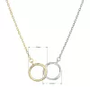 Pozlátený a strieborný náhrdelník DUET 62010