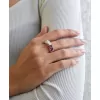 Strieborný prsteň s kryštálmi Swarovski mix farieb červená 35031.3