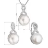 Pearl set s perlou bielej rieky a zirkónmi 29082.1