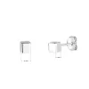 Strieborné náušnice kocky 61049