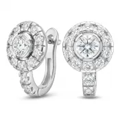 Náušnice biele zlato 585/1000, prírodné diamanty 0.884ct, 109015-B-DIA