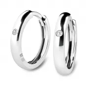 Náušnice bílé zlato 585/1000, přírodní diamanty 0.030ct, 109010-B-DIA