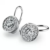 Zlaté náušnice so zirkónmi 10920-B-ZIR