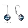 Strieborné náušnice visiace s kryštálmi Swarovski modré malé 31321.3 blue style
