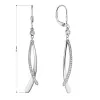 Strieborné náušnice visiace dlhé 11540.1