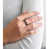 Strieborný prsteň s kryštálmi čierny 35001.5 hematite
