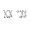 Strieborné náušnice dve "X" so zirkónmi 11545.1