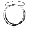 Textilný náramok čierne korálky 13038.3 black
