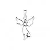 Strieborný prívesok anjel so zirkónom 14041.1 crystal