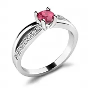 Dámsky prsteň z bieleho zlata 585/1000 prírodný diamant G/SI 10998-B-RUB