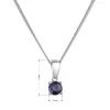 Strieborný náhrdelník s pravým minerálnym kameňom tmavo modrý 12078.3 sapphire blue
