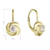 Pozlátené strieborné náušnice so zirkónom 11507.1 crystal
