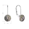Strieborné náušnice visiace s kryštálmi Swarovski mesačné malé 31321.3 moonlight