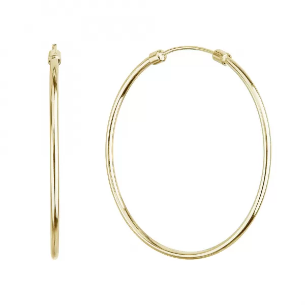 Pozlátené strieborné náušnice kruhy 61008