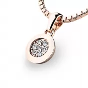 Prívesok z ružového zlata s diamantmi 10904-CV-DIA
