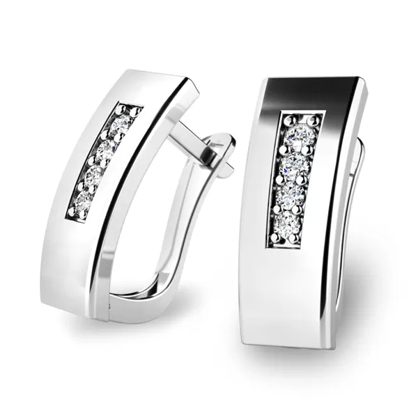 Náušnice so zirkónmi 10860-B-ZIR