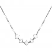 Strieborný náhrdelník štvorčeky 62015