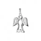 Strieborný prívesok dva anjeli so zirkonmi 14043.1 crystal