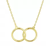 Pozlátený strieborný náhrdelník s krúžkami 62026