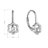 Strieborné náušnice kvietky so zirkónom 11504.1 crystal