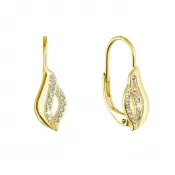 Pozlátené strieborné náušnice vlnky 11542.1