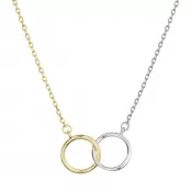 Pozlátený a strieborný náhrdelník DUET 62010