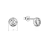 Strieborné náušnice kôstky so zirkónmi 11520.1 crystal