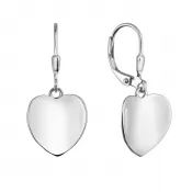 Strieborné náušnice visiace srdce 61060