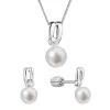 Perlová súprava so zirkónmi a bielou riečnou perlou 29067.1B