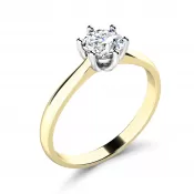 Zásnubný prsteň žlté zlato 585/1000 prírodný diamant 0,50 ct G/SI ZP-10965-ZLB-DIA