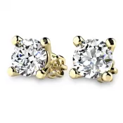 Dámske náušnice žlté zlato 585/1000 prírodný diamant 0,52 ct G/SI 10828-410-NS-ZL-DIA