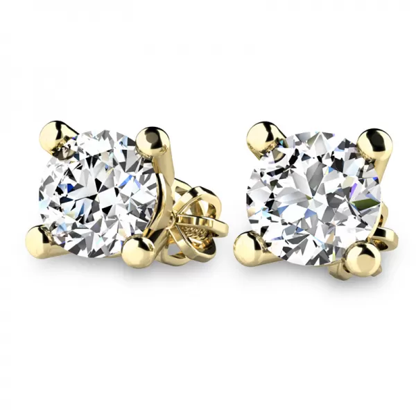 Dámske náušnice žlté zlato 585/1000 prírodný diamant 0,52 ct G/SI 10828-410-NS-ZL-DIA