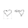 Strieborné náušnice rozverné srdiečka 61035