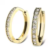 Náušnice žlté zlato 585/1000, prírodné diamanty 0.270ct, 109014-ZL-DIA