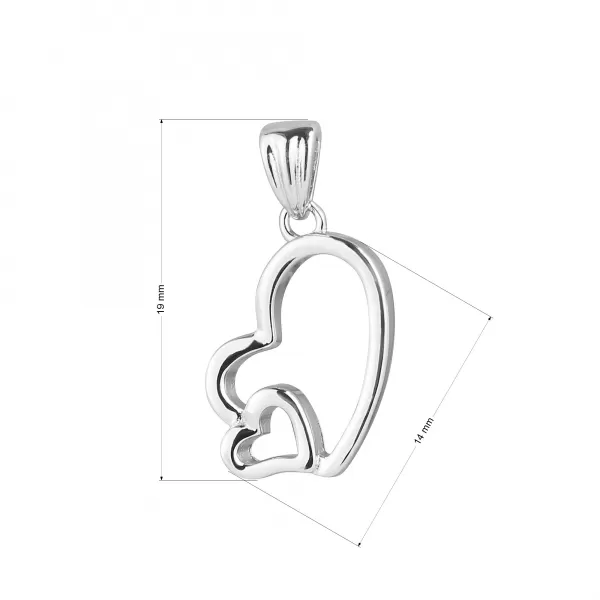 Strieborný prívesok srdiečka 64021