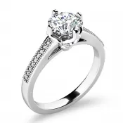 Dámsky prsteň biele zlato 585/1000 prírodný diamant 0,099 ct G/SI 10977-B-DIA