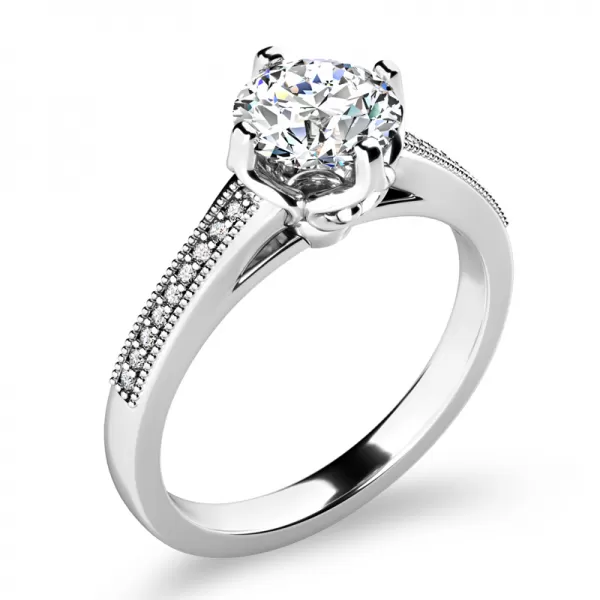 Dámsky prsteň biele zlato 585/1000 prírodný diamant 0,099 ct G/SI 10977-B-DIA