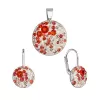 Sada šperkov s kryštálmi Swarovski náušnice a prívesok mix farieb oranžová okrúhle 39178.3 sanset