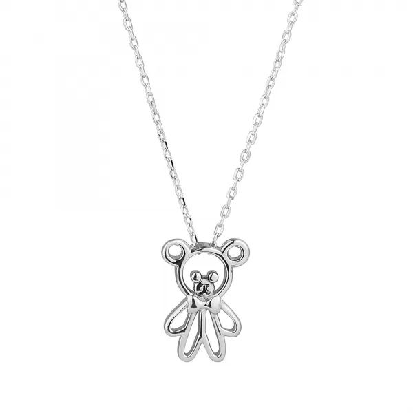 Strieborný náhrdelník medvedík 62023