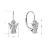 Strieborné náušnice anjel so zirkónmi 11543.1