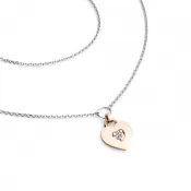 Náhrdelník srdca s diamantom 10874-NH05-BCV-dia
