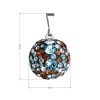 Strieborný prívesok s kryštálmi Swarovski Mix Color Round 34081.3 Aqua
