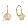 Pozlátené strieborné náušnice kvietky so zirkónmi 11503.1 crystal